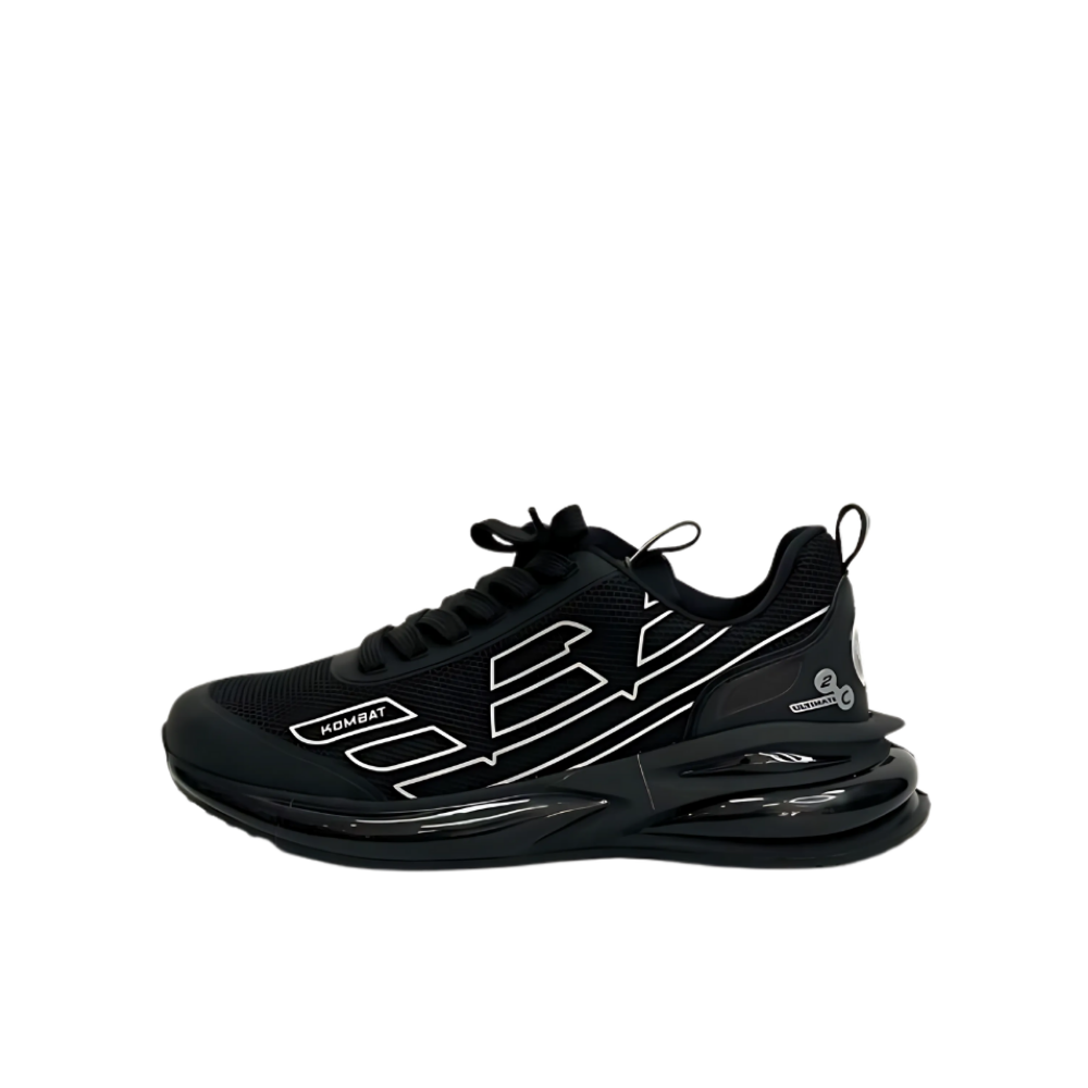EA7 Emporio Armani Logo Sneakers Black and White