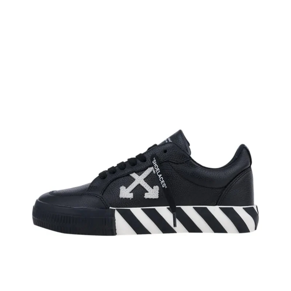 Off White Vulk Low Leather Siyah Erkek Sneaker